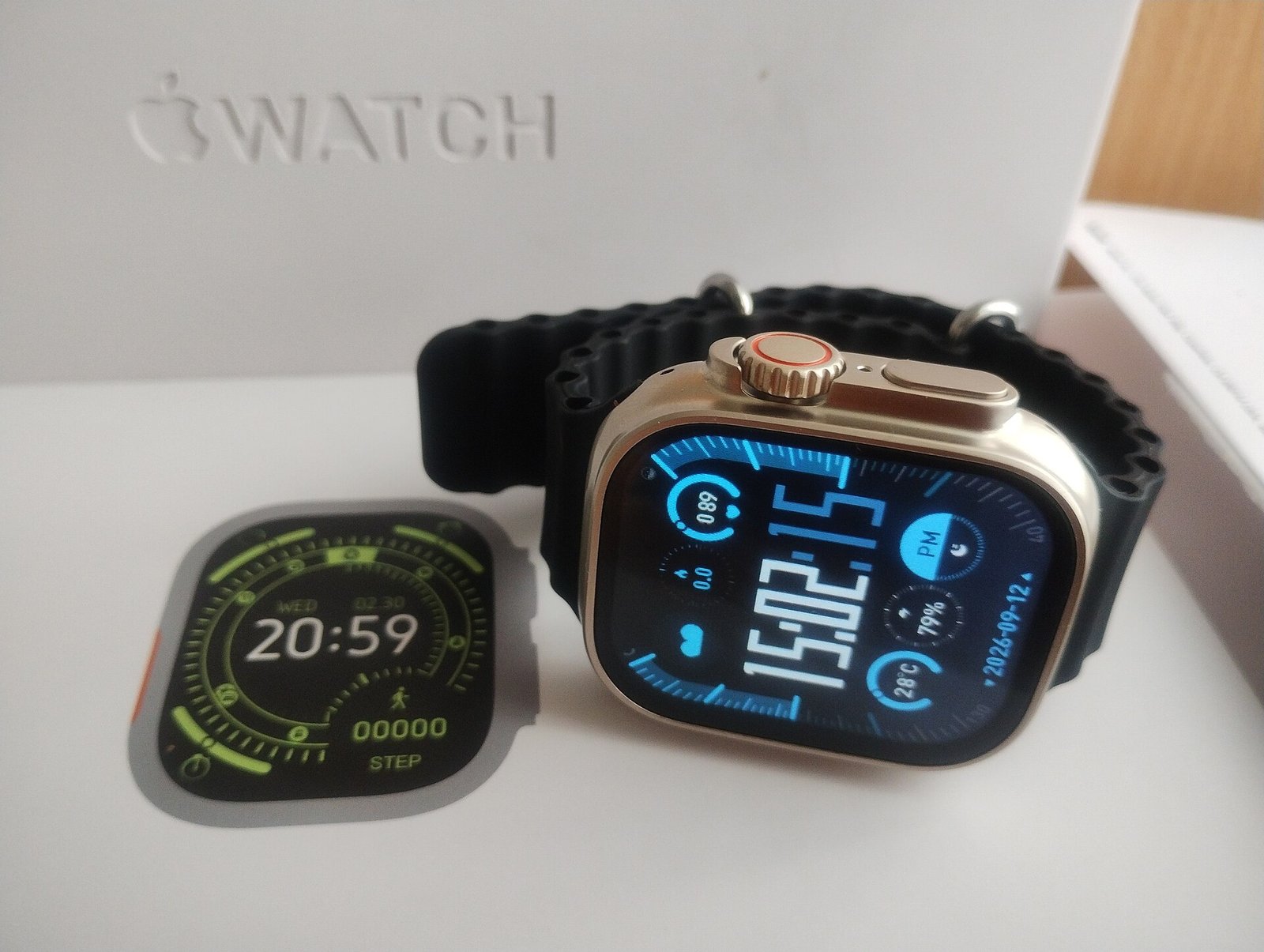Apple Watch Ultra 3 in titanium with Ocean Band