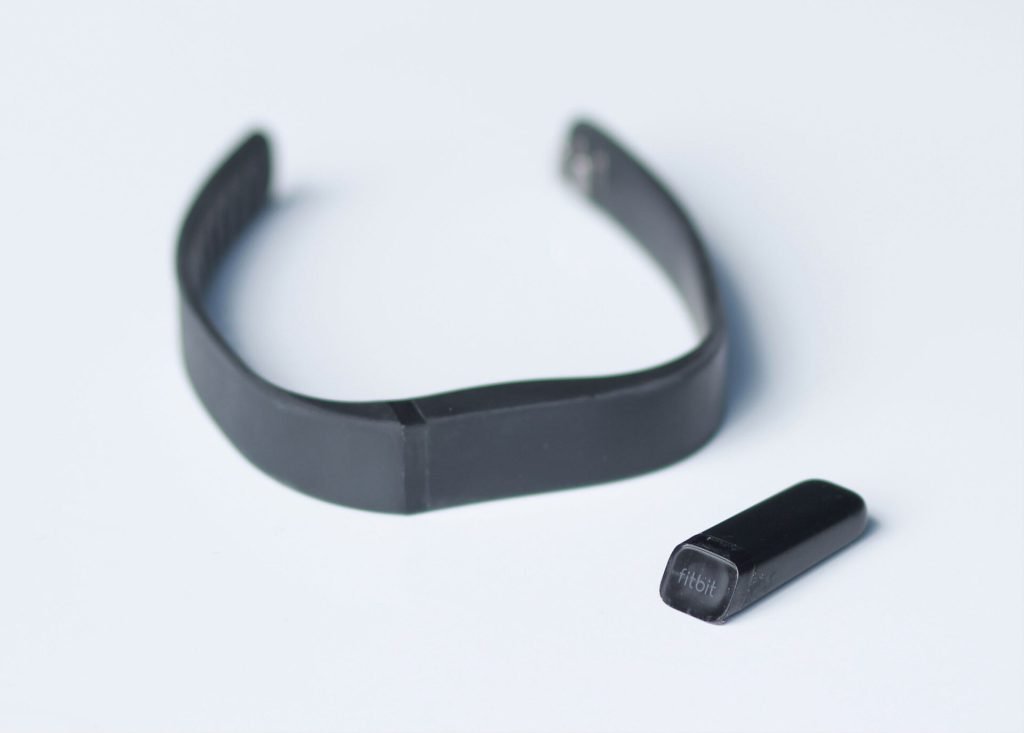 Fitbit fitness band with its tracker module