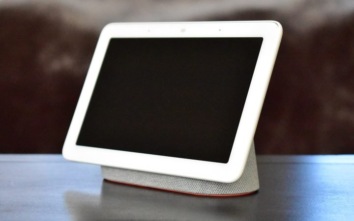 Google Nest Hub smart display on a table
