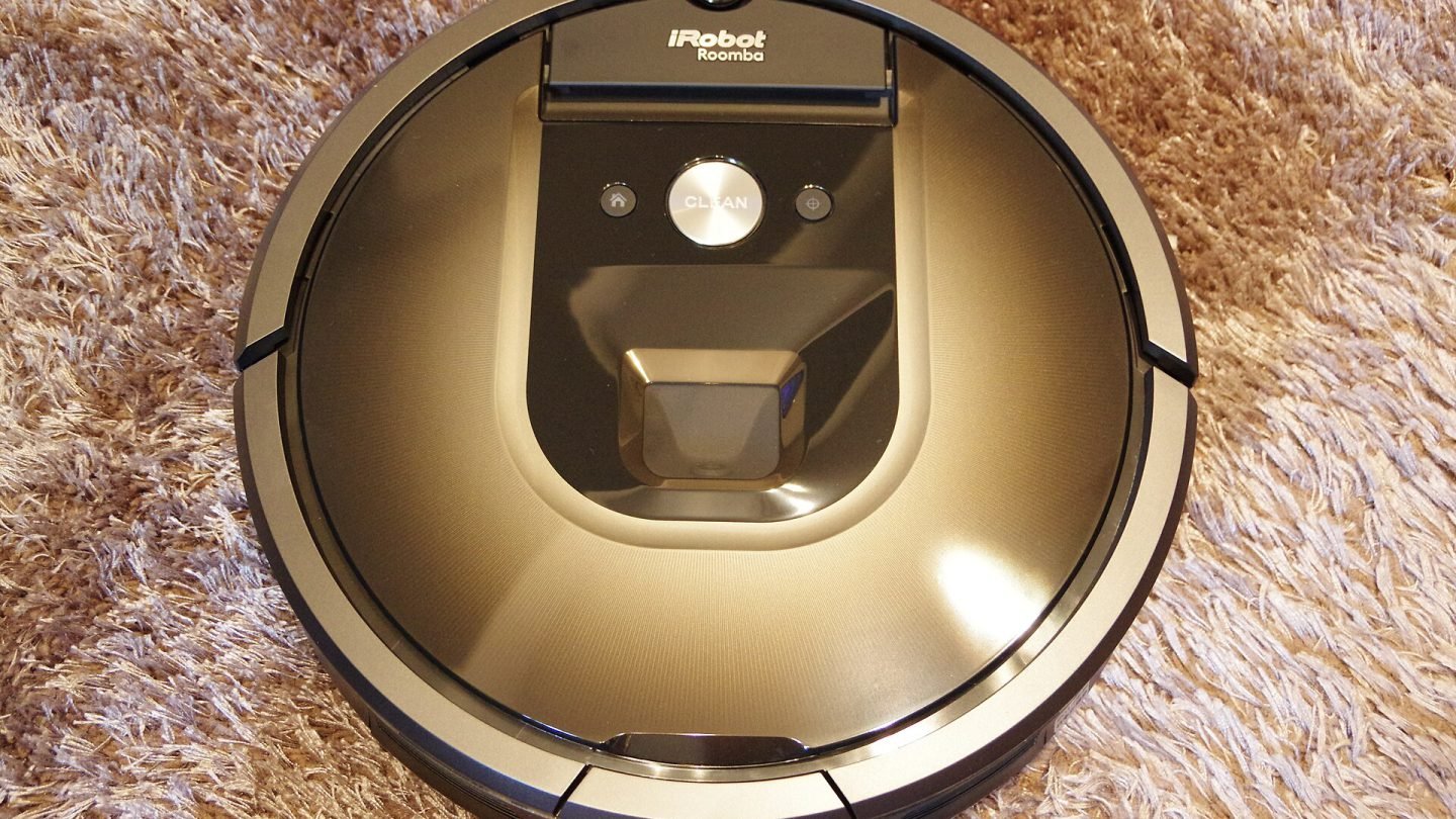 iRobot Roomba robot vacuum on a rug
