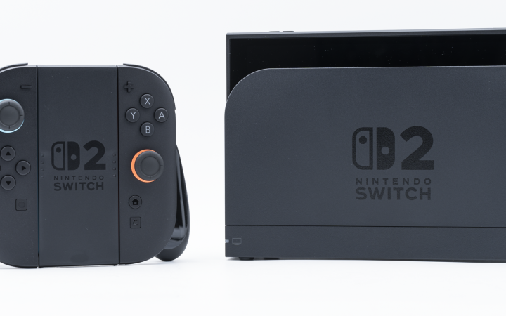 Nintendo Switch 2 console with Joy-Con 2 controllers and dock
