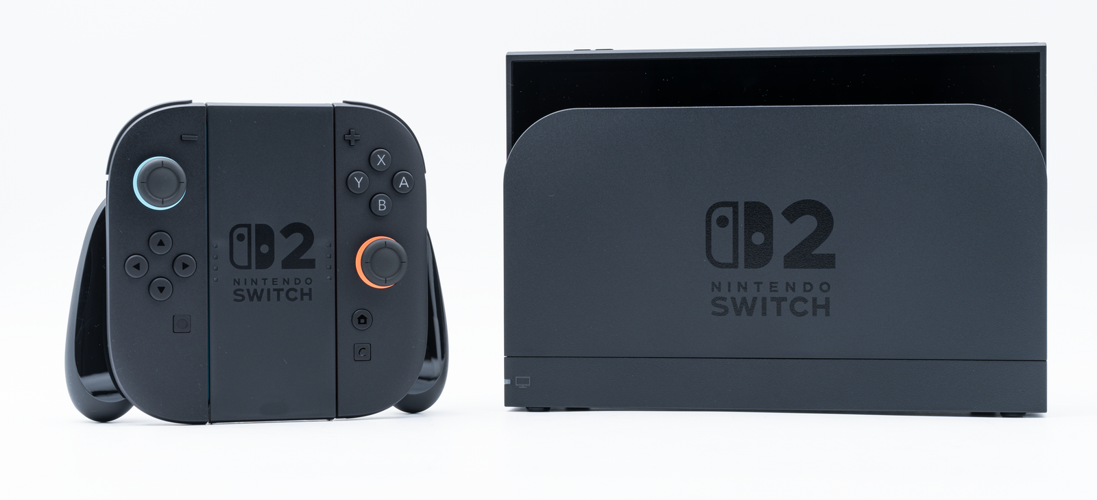 Nintendo Switch 2 console with Joy-Con 2 controllers and dock